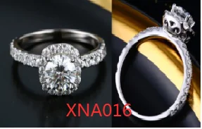 

XNA016 925 sterling silver ring 1ct Classic style Diamond jewelry Moissanite ring Wedding Party Anniversary Ring For Women