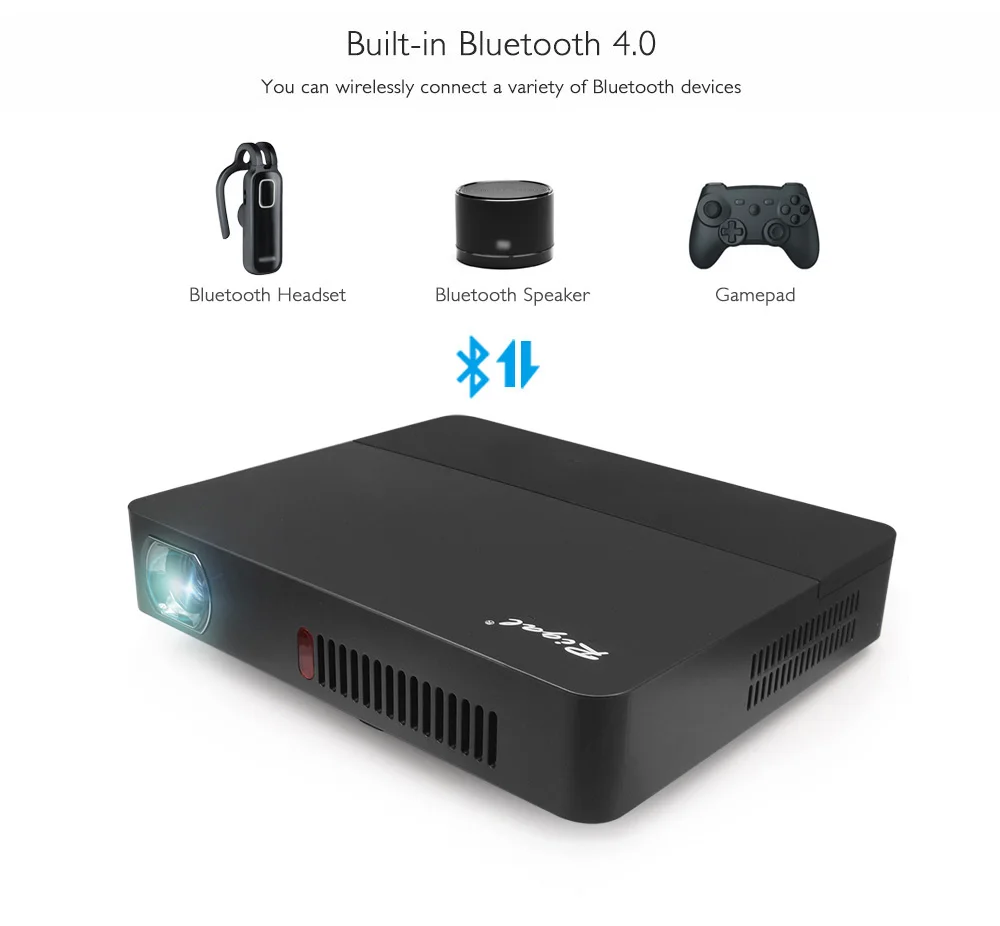 RD-601 DLP мини-проектор Full HD Android WIFI 10000 мАч карманный проектор с аккумулятором