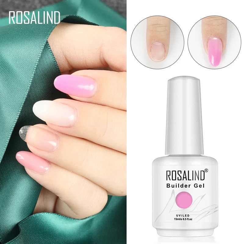 Полигель ROSALIND для ногтей гибридные длаки моделирующий гель полуперманентный УФ