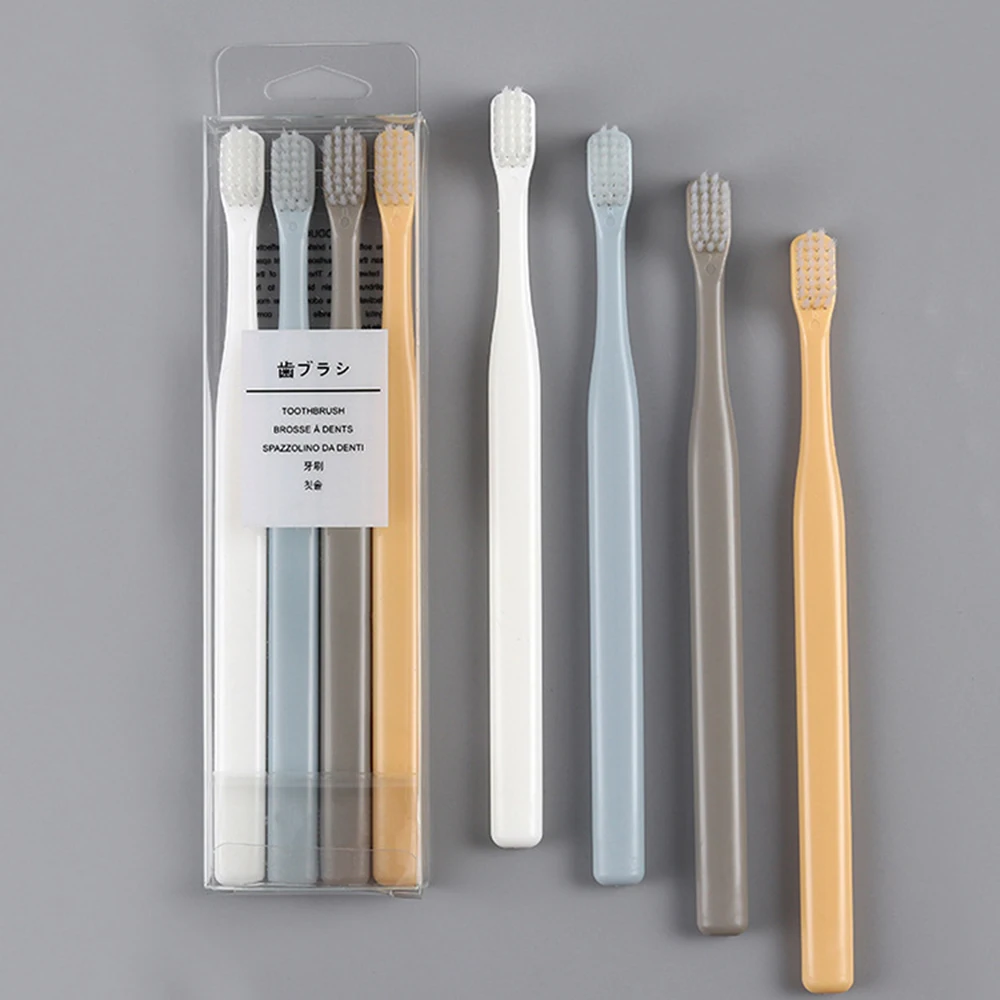 4 шт./компл. путешествия Зубная щётка мульти Цвет зубные щетки с мягкой щетиной