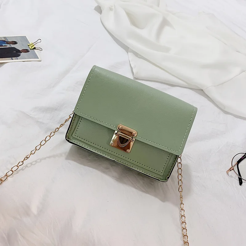 

Chain Small Bag Women Bag 2019 New Fashion Lock Small Square Bag Cover Shoulder Messenger Bag Purses and Handbags