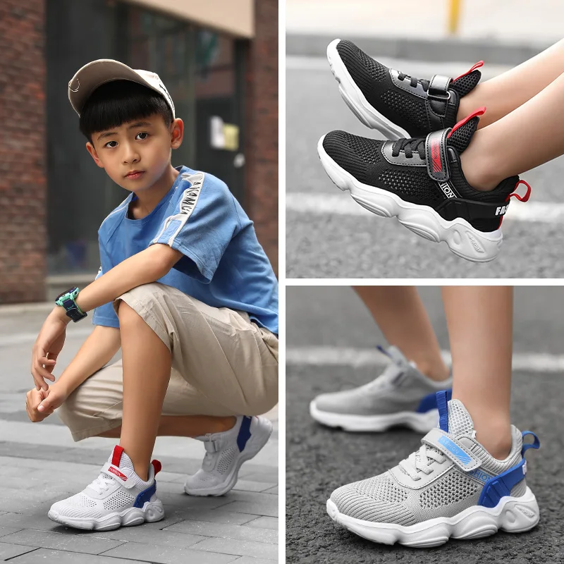 

Children Shoes Casual Kids Sneakers Boys Girls Outdoor Mesh Sports Running Trainers Child White Breathable Thick Sole Shoes