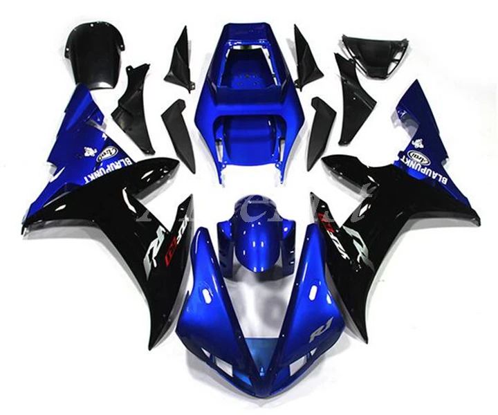 

Injection Molding High quality New ABS Whole Motorcycle Fairings Kit Fit For YZF-R1 R1 2002 2003 02 03 Bodywork set blue black