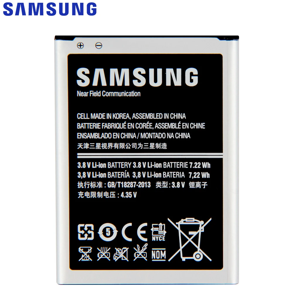 Оригинальная запасная батарея Samsung для Galaxy S4 Mini Project i9190 i9192 i9198 i9195 J B500BE B500AE с NFC