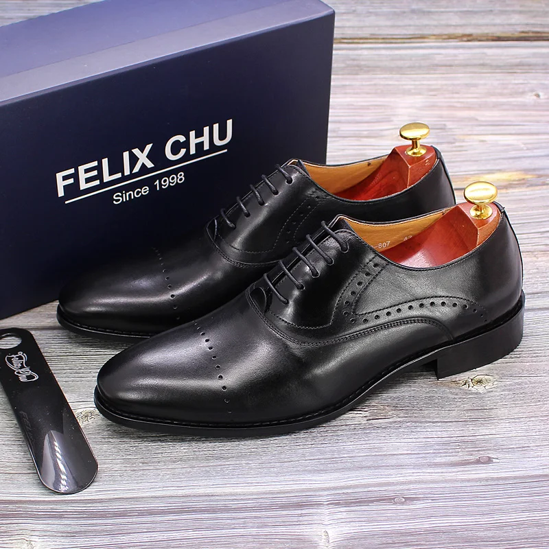 Роскошные мужские туфли оксфорды с перфорацией типа броги Модельные из