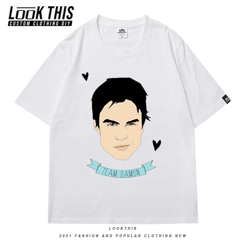 

Tv Show The Vampire Diaries Children's Clothing Summer Boy Girl Streetwear Tops T-shirt Teen Kids T Shirt 2021 Short Sleeve Tee