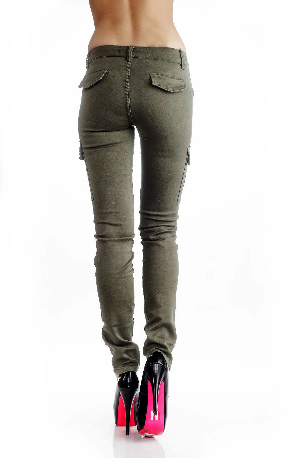 

Pants Spring-Pencil-Pant Solid-Color Pockets Zipper fly Trousers Casual DM001