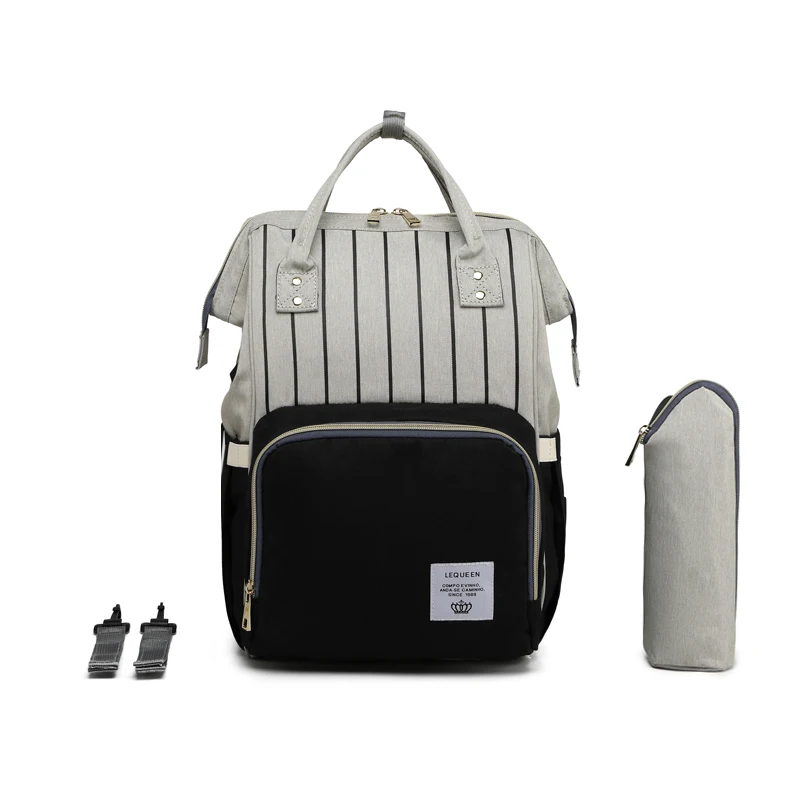 Lequeen Diaper Bag L LEQUEEN пеленка мешок USB Мумия Материнство сумка большая мода кормящих путешествия рюкзак коляска детская сумка уход за ребенком подгузник рюкзак - Цвет: Lequeen Diaper Bag L