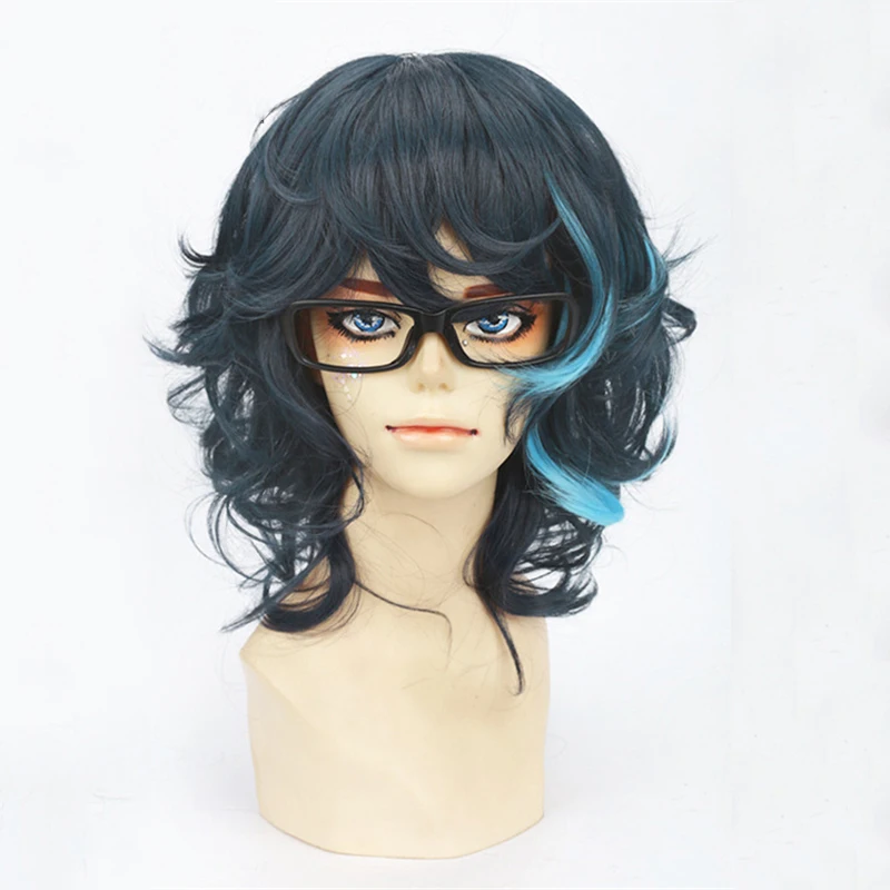

Ensemble Stars Tsumugi Aoba Short Curl Heat-resistant Fiber Hair Peruca Anime Cosplay Costume Wigs+ Wig Cap
