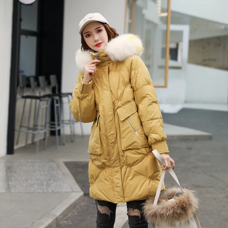 (TopFurMall) зимние женские толстые парки пуховые пальто куртка с капюшоном из лисьего