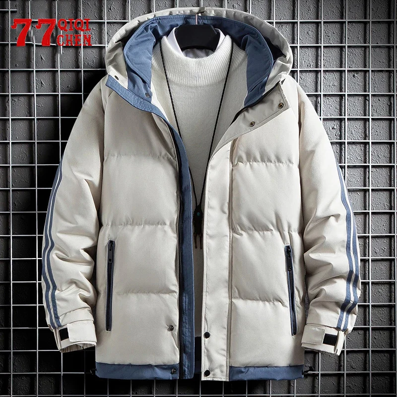 

Mens Winter Thicken Coat Casual Fashion Hooded Jacket Male Warm Thicken Streetwear Autumn Outwear Slim Chaquetas Hombre New