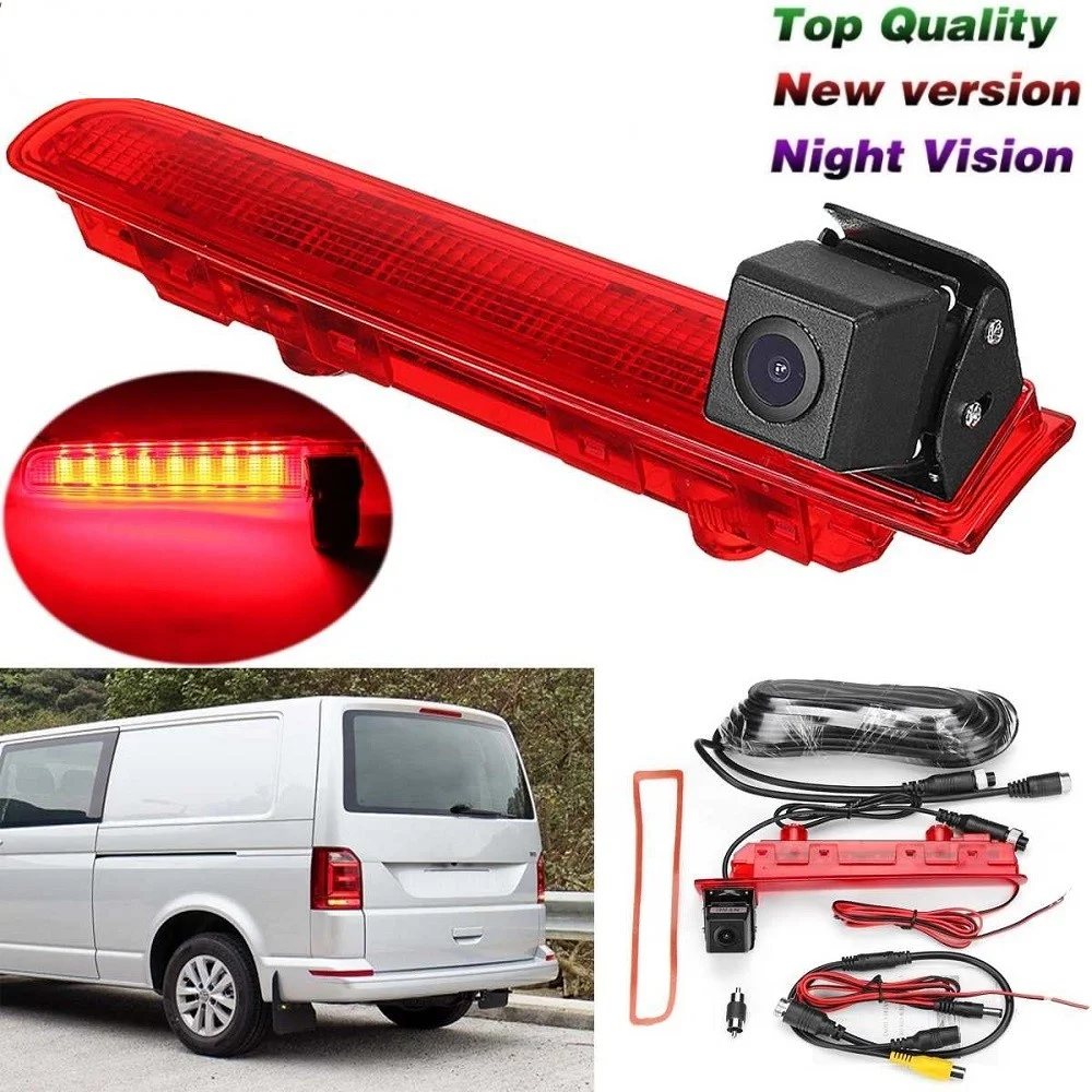 

HD Night Vision Waterproof Car 3rd Brake Light Camera for VW Transporter T5 T6 2010-2019 Rear View Reverse BackUp Parking Camera