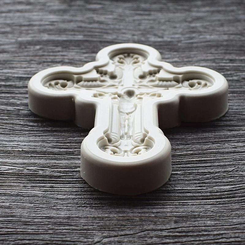 

Cross Pendant DIY Jewelry Casting Molds Jesus Cross Shape Pendant Key Chain Silicone Resin Jewelry Molds Baking Tools R2LE