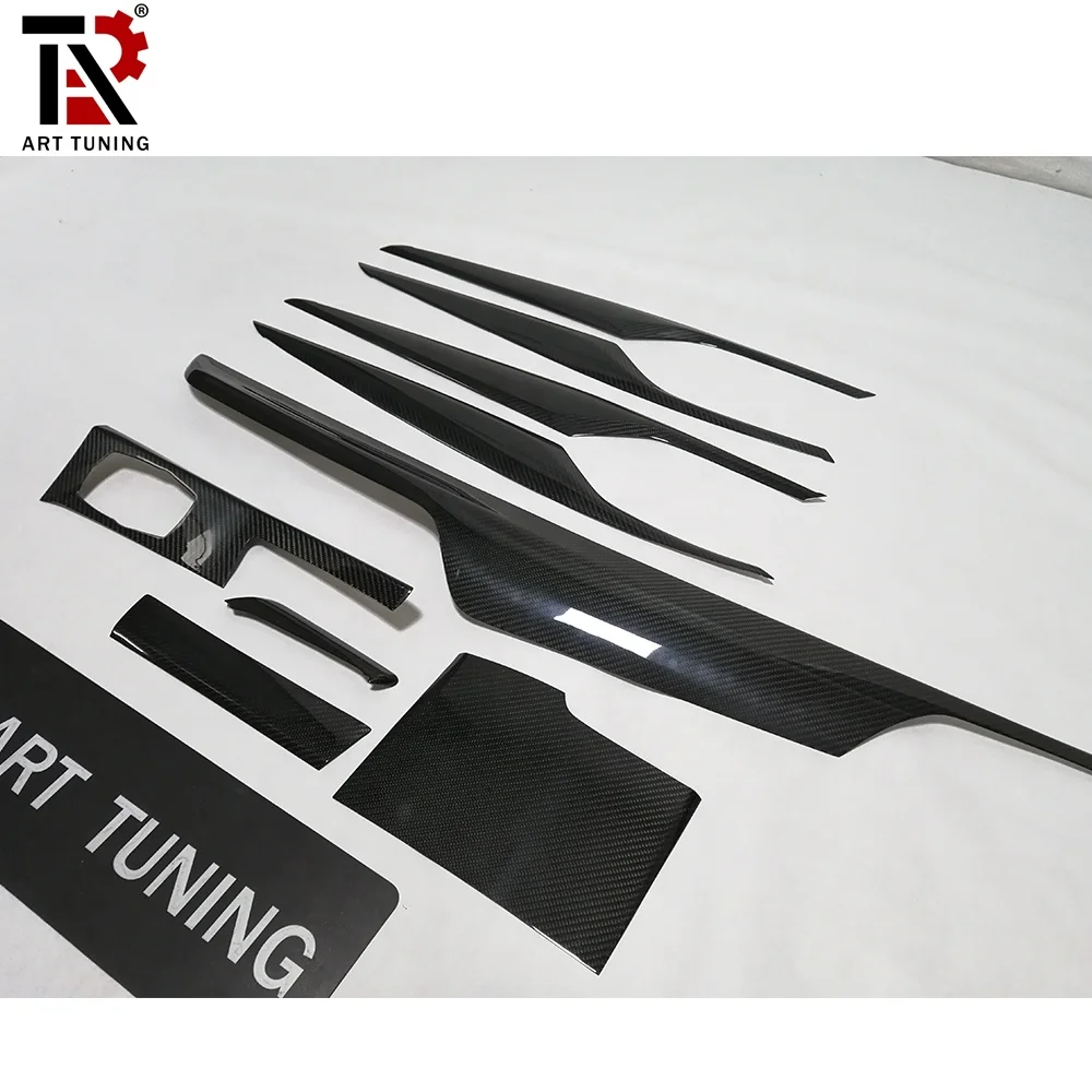 

9PCS Stick-on Dry Carbon Fiber Interior Trims for BMW G38