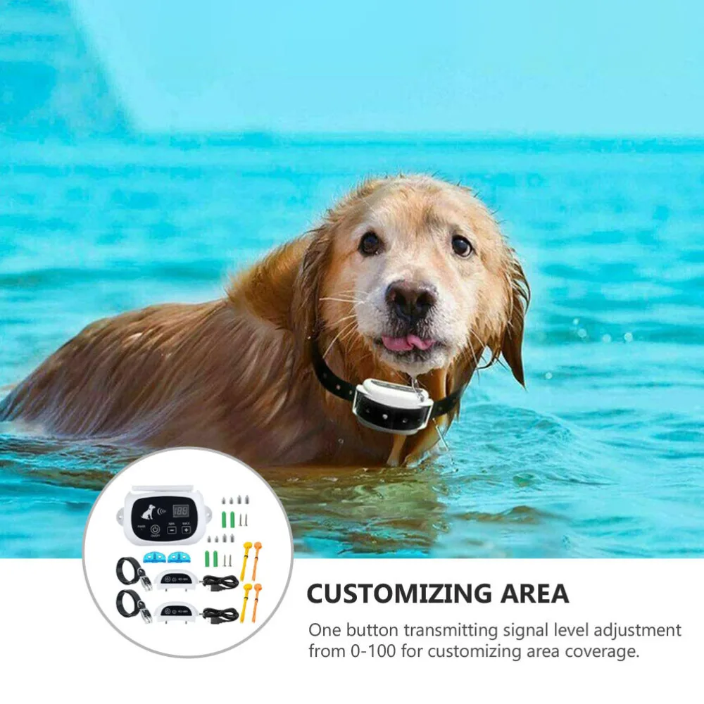 

1 Set Wireless Dog Fence Containment System Training Collar Receiver US Plug