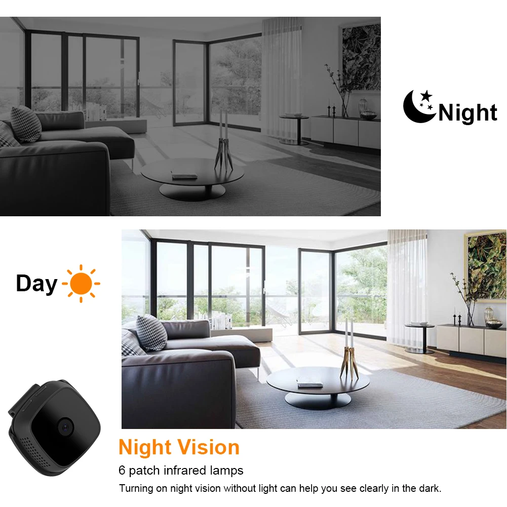 

Mini WiFi IP Camera T9 1080P HD Motion Detection Security Camera Sports DV