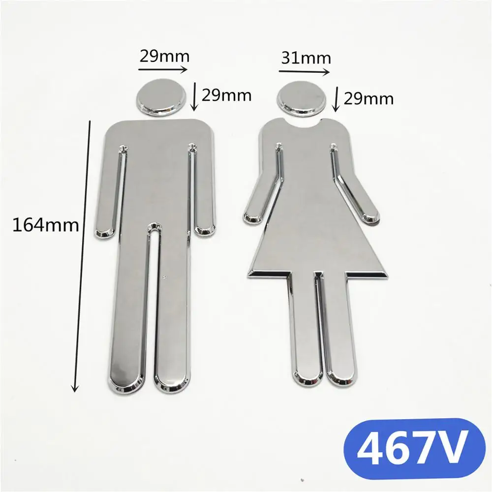 ABS смола мужская и женская искусственная кожа табличка для туалета ванной