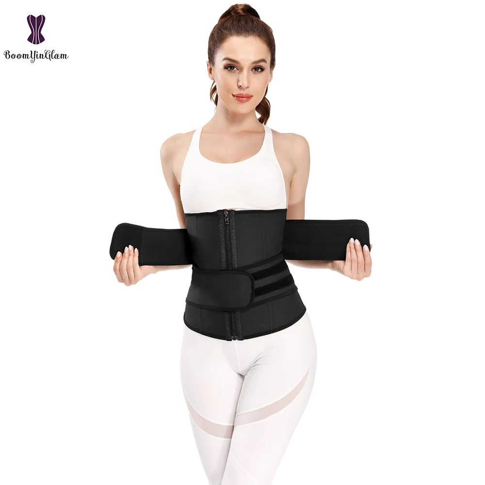 

Faja Shapewear Latex Waist Trainer Corset Black Belt for Women Weight Loss Compression Trimmer Workout Fitness