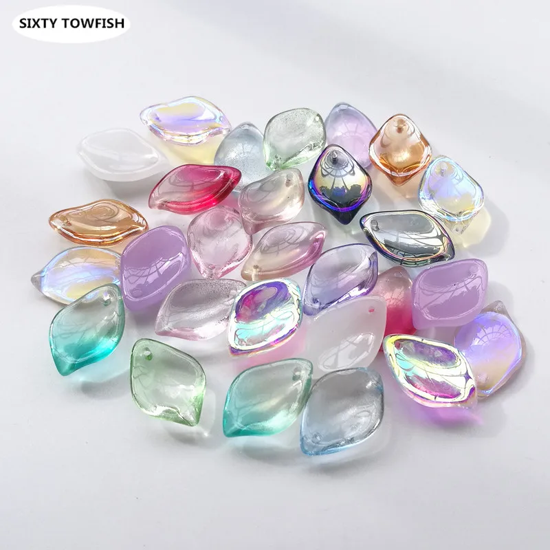 12 шт./лот 12x18 мм многоцветные градиентные бусины из чешского стекла в форме