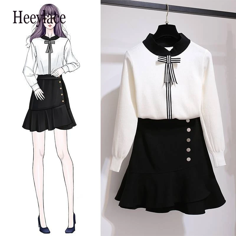 Комплект из двух предметов с юбкой для студентов корейский стиль милые женские