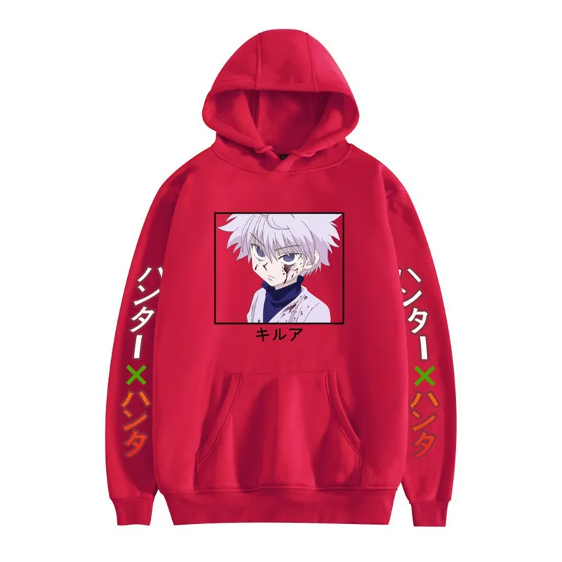 

Women Hoodies Hunter X Hunter Women Pullovers Hoodies Sweatshirts Killua Zoldyck Devil Eye Print Anime Hoody Streetwear Tops