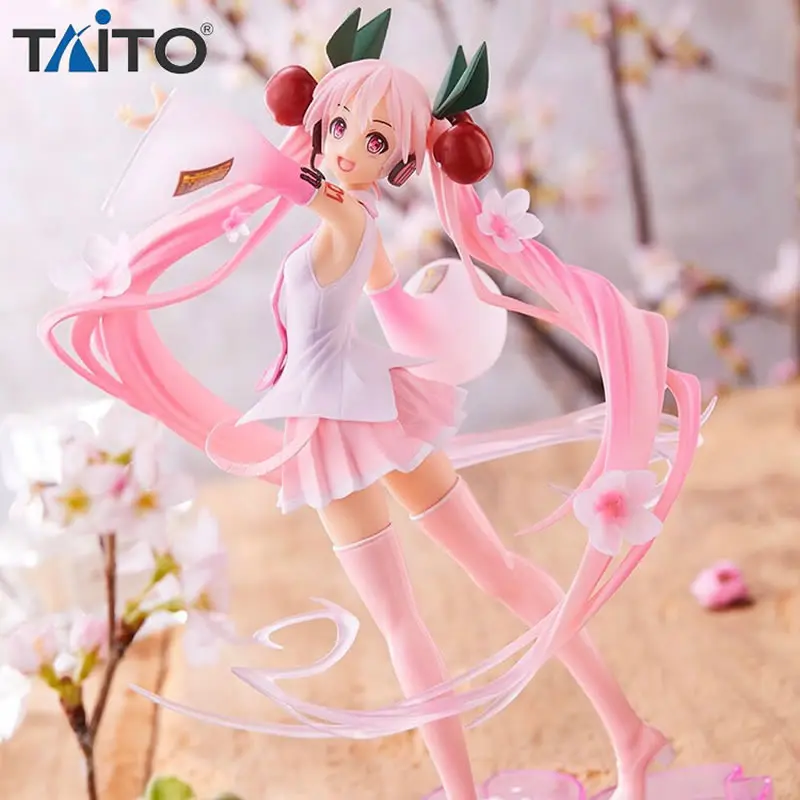 

Original Anime figure Hatsune-Miku Sakura Pink Cherry Blossom Dress 2020 Ver PVC Action figure Cute girl Model toy with box