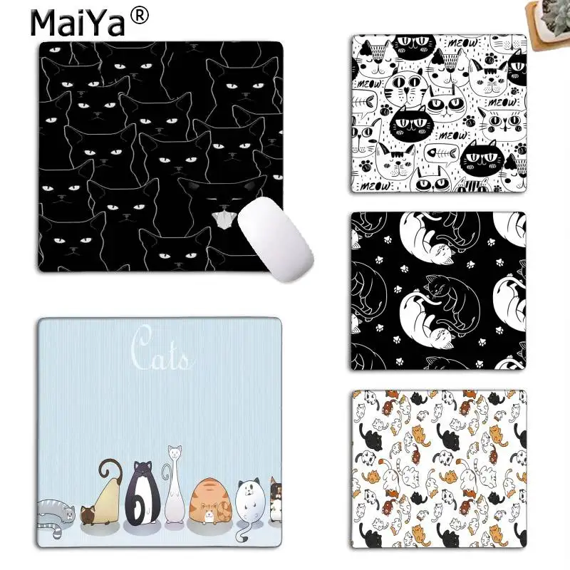 

MaiYa Custom Skin Cats black and white gamer play mats Mousepad Top Selling Wholesale Gaming Pad mouse