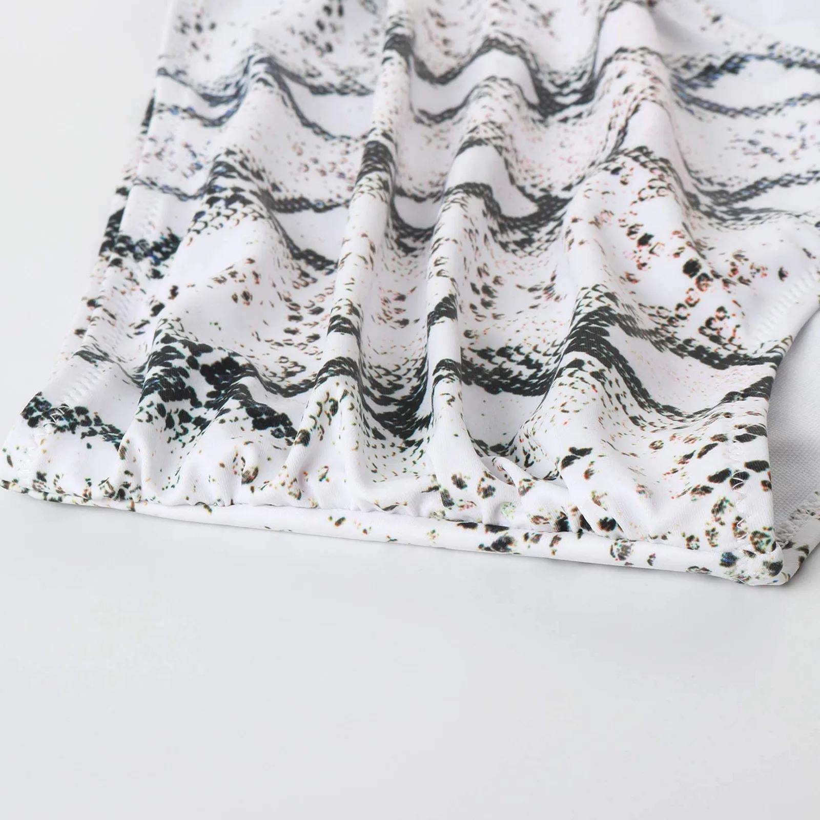 

2021 New Sexy Bikini Set Women Vintage Swimsuit Two Piece Retro Halter Ruched High Waist Print Bikini Set Biquini bathing suit#2