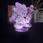3d-лампа игра пятничная ночь Funkin Pico фигурка для детской спальни декоративный светильник детский подарок на день рождения Настольный светодиодный ночсветильник FNF
