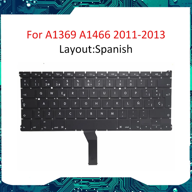 Новая клавиатура для Macbook Air 13 &quotA1369 A1466 2011 2012 2013 MD761 md231 SP черная с испанской