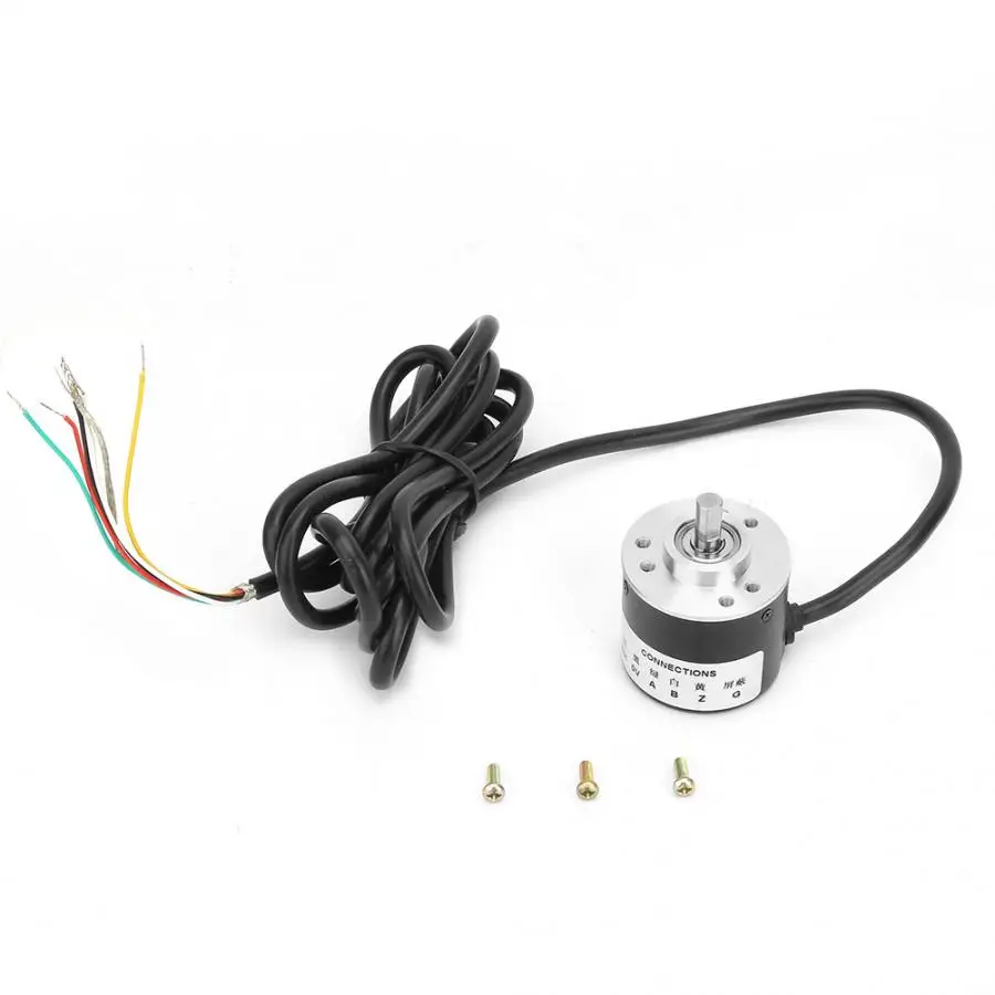 Вращающийся кодировщик 6 мм шпиндель Универсальный 5-26 в AB двухфазный сигнальный