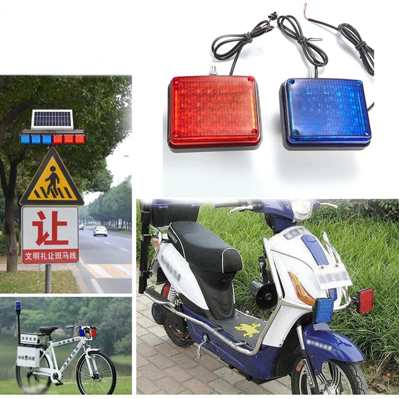 

12 В постоянного тока красный и синий автомобиль мотоцикл Предупреждение ющий стробоскосветильник светодиодный мигающий полицейский аварийный стробоскоп светодиодный ячок светодиодная индикаторная лампа