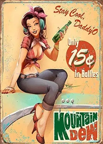 

scsafsvvcv Vintage Custom Metal Signs 8 x 12 - Mountain Dew Chic Art Wall Decort Home Yard Signs Bar Hotel Cafe Pub restauran