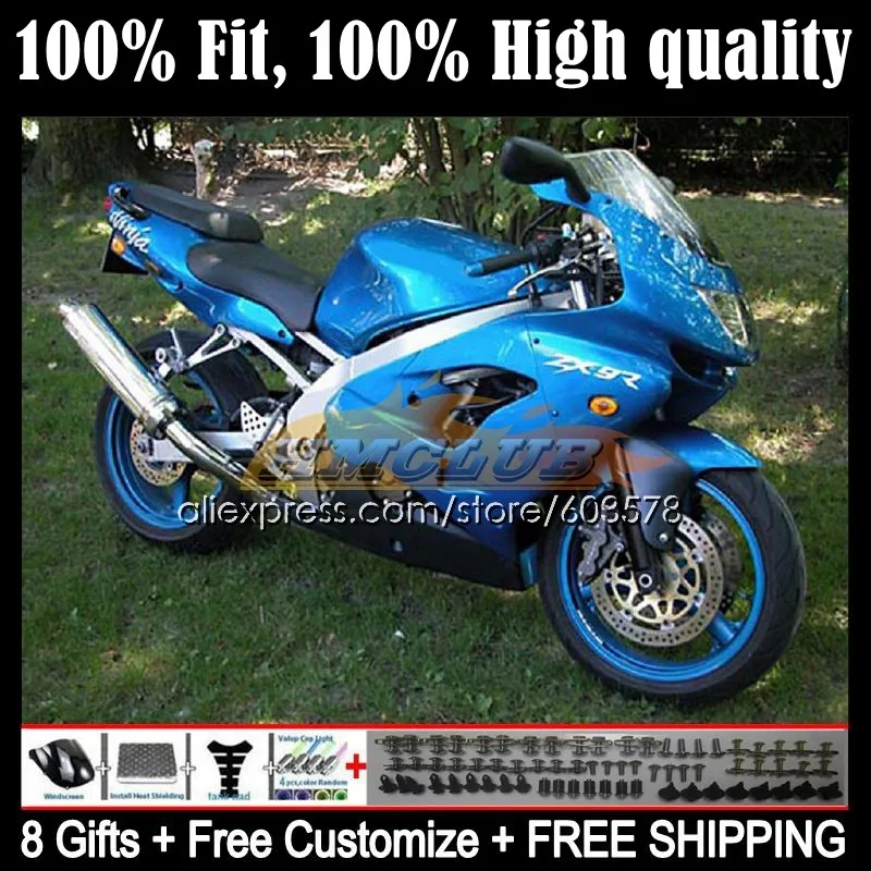 

Injection Body For KAWASAKI NINJA ZX900 ZX9 ZX 9R 9 R 900 CC 117CL.30 900CC ZX9R 98 99 ZX-9R 1998 1999 OEM Fairing gloss blue