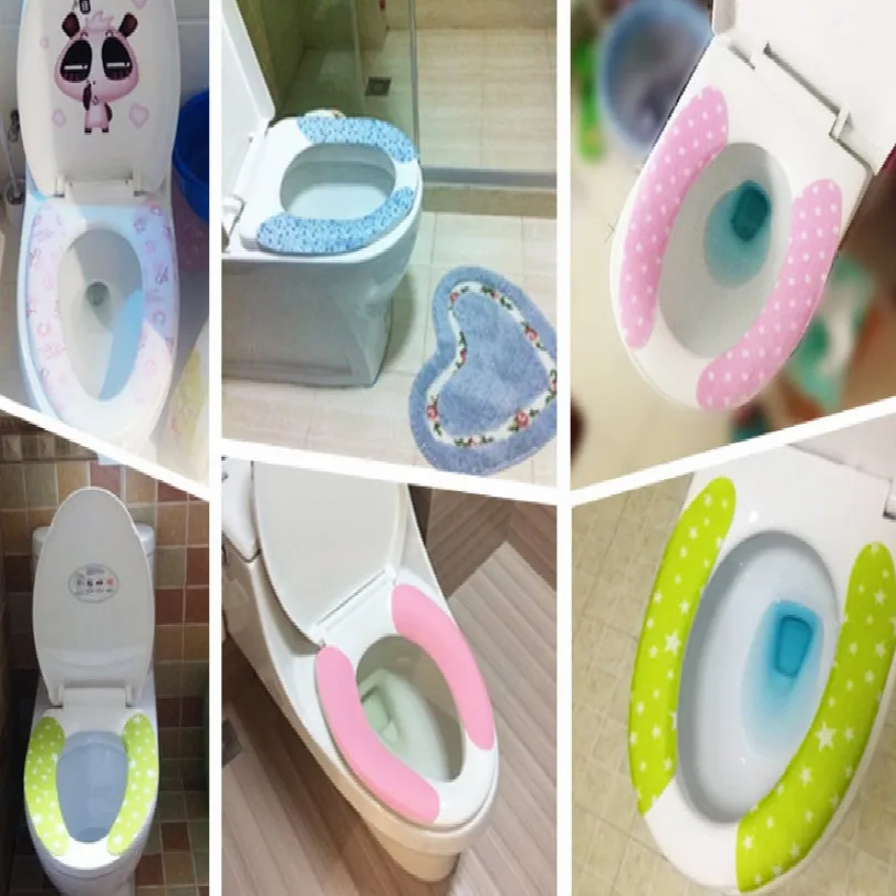 Чехол на сиденье унитаза с Санта-Клаусом Рождественский чехол унитаз коврик для