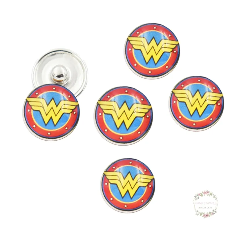 30 шт оснастки кнопки ювелирных изделий ободок для волос в стиле Чудо Женщина