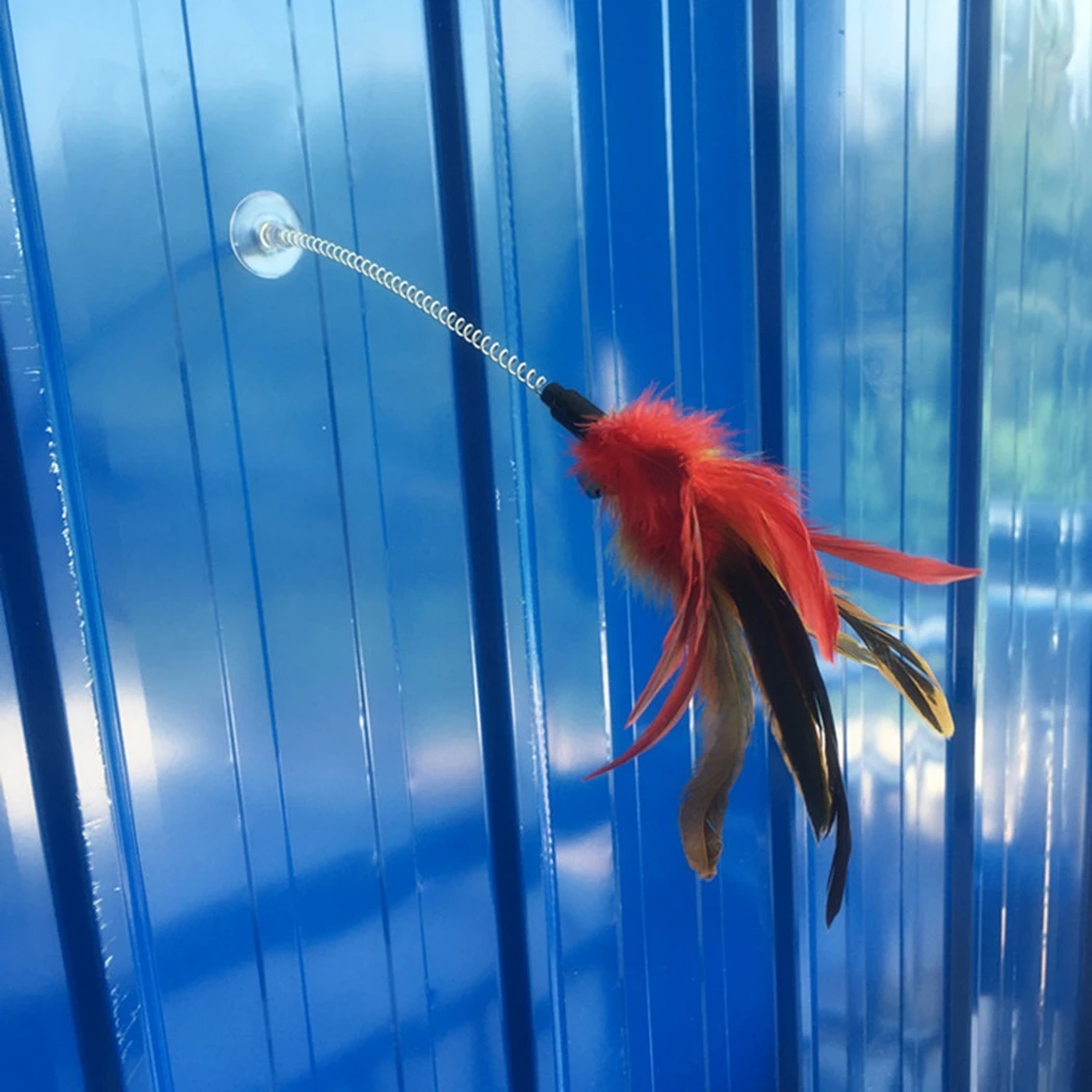 1 шт. игрушка для кошки колокольчик всасывающая Весенняя кошка перо Палочка Кот