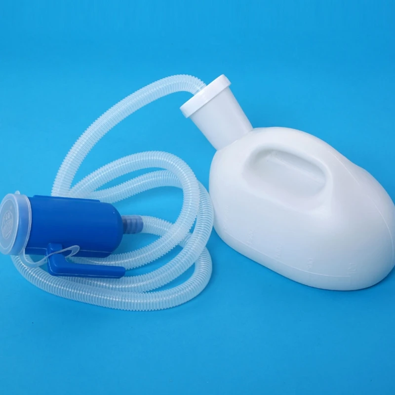 Jarra reutilizable para orina para hombre, tubo de botella de orina masculino con tapa, orinal port&aacute;til grueso de 2000m l para Hospital, Camping, Coche-2