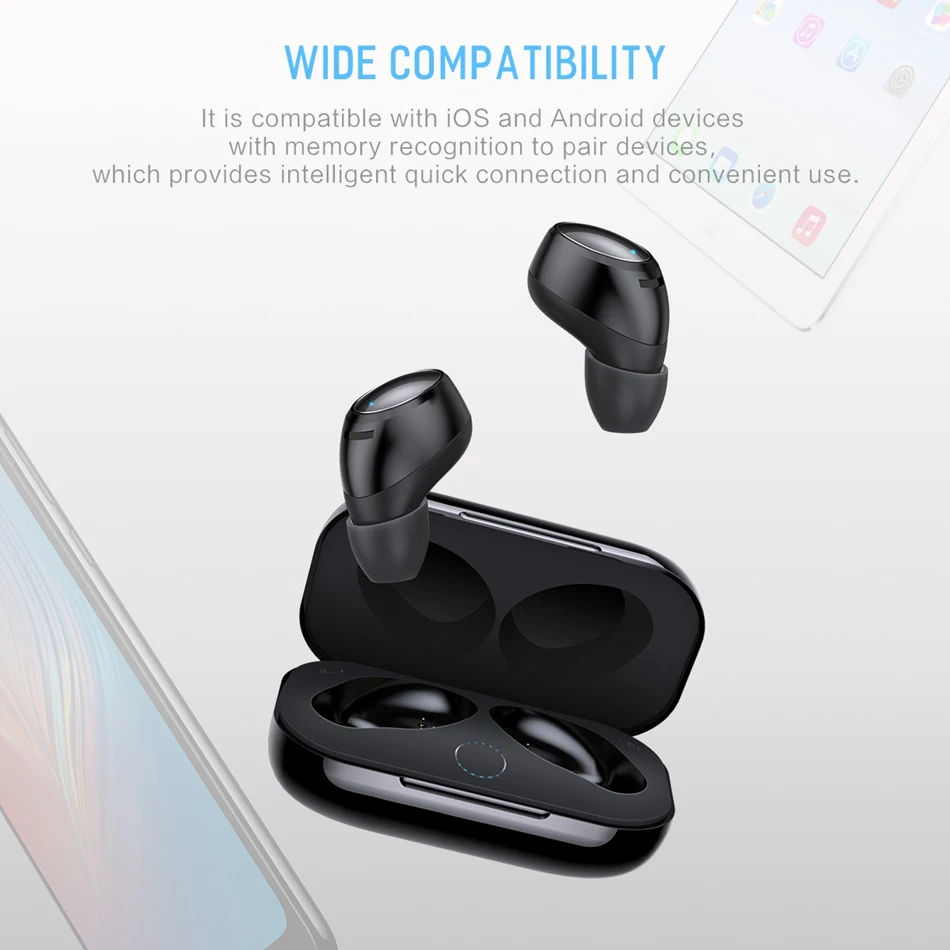 ROCK TWS Bluetooth 4,2 мини Двойные беспроводные наушники Bluetooth наушники стерео звук наушники с микрофоном и зарядным устройством