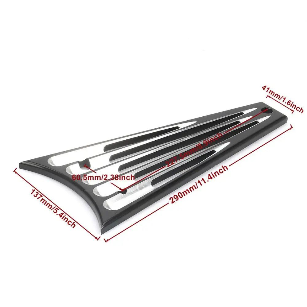 Подходит для harley Electra Glide Classic FLHTC Standard FLHT 2009 Road King FLHR FLHX 2013 Black Deep cnc cut Frame Grill Fork| |