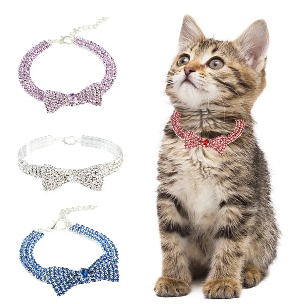 

Ошейник для домашних кошек, креативный изысканный блестящий ошейник для собак и кошек