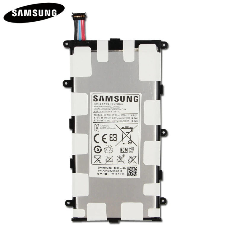 Оригинальная батарея для планшета SP4960C3B для samsung GALAXY Tab 7,0 Plus P3110 P3100 P6200 P6210 аутентичная батарея 4000 мАч