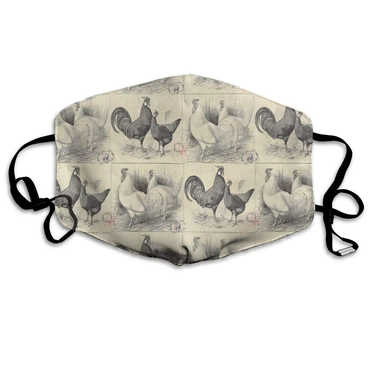 

Mouth Mask for Daily Dress Up, Vintage Chicken Anti-dust Mouth-Muffle, Washable Reusable Holiday Half Face Masks for Mens and