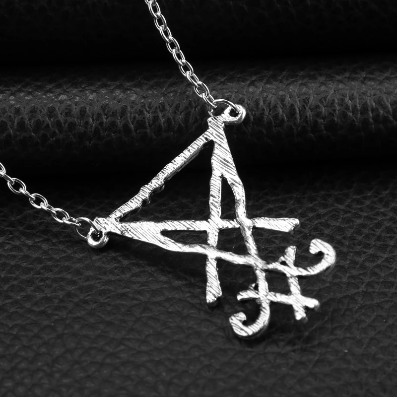 Модный котик Sigil символ Choronzon блестящая сатановая тема цепочка ожерелье