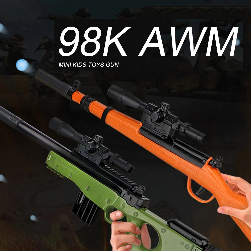Детский игрушечный водный пистолет Пейнтбол AK47 гроза 98K AWM ручной Штурмовая