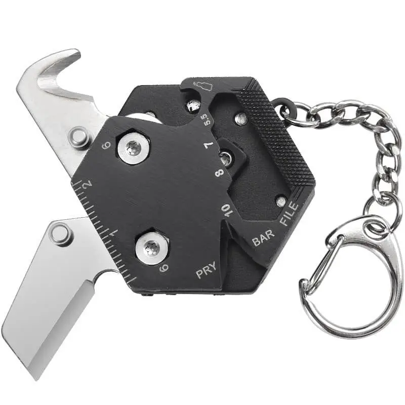 

Multifunctional Hexagon Coin Pocket Knife Folding Knife Outdoor Tool EDC Mini Screwdriver Tool Stainless Steel Keychain Hand Too