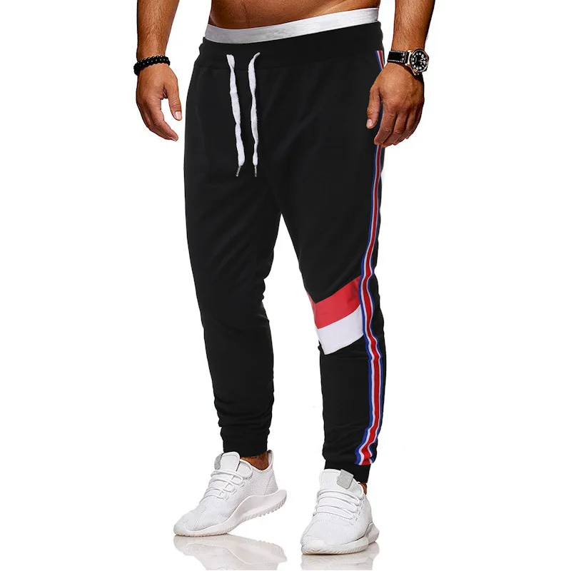 2019 модные повседневные Свободные Лоскутные Мужские Брюки с карманами для спорта