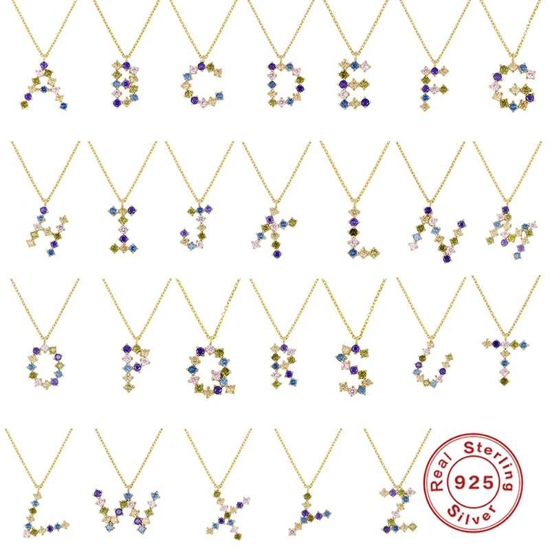 

BOAKO Letter A-Z Necklace For Women 2020 Silver 925 Jewelry Necklace Charms Chains For Jewelry Collar Bijoux Femme #11.4