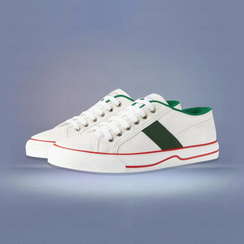 

Popular Trendy Designer Shoes Sale for Man Women Leather Canvas Sneaker Green Red Stripe White Casual Platform Sneakers