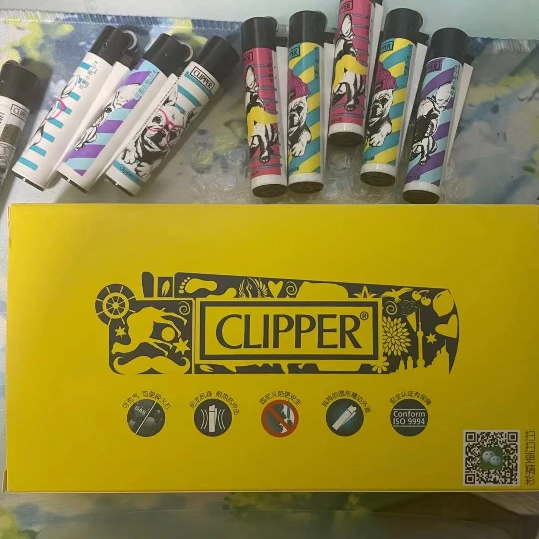 

Clipper Original Creative Grinding Wheel Gasoline Lighter Fire-free Pocket Inflatable Torch Lighter for Collections and Gifts